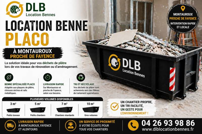 location benne placo travaux renovation montauroux var