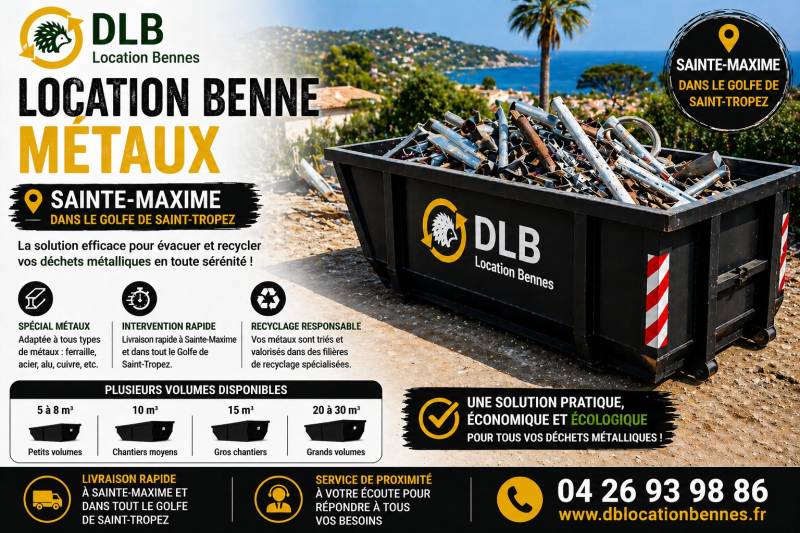 location benne ferraille aluminium metaux sainte maxime golfe de st tropez 